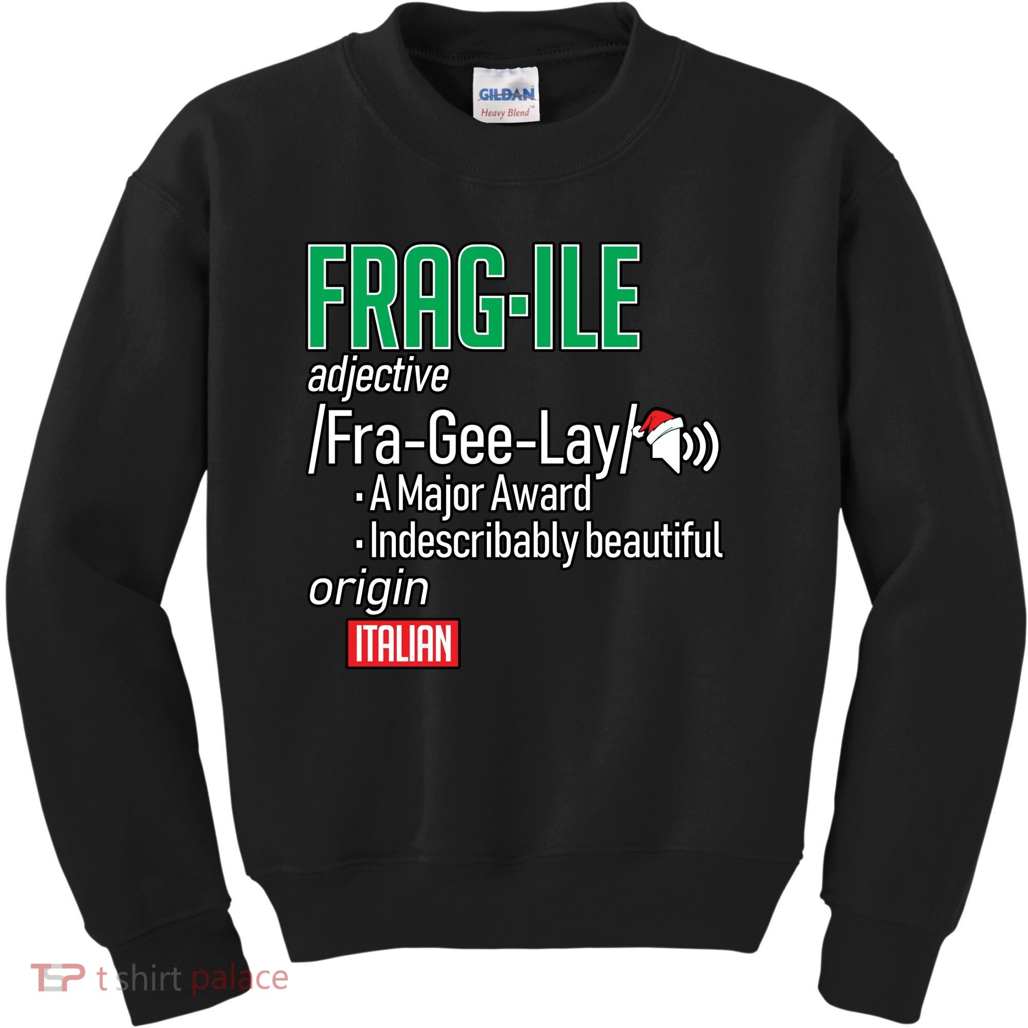 Funny Christmas Fragile Definition  Kids Sweatshirt