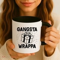 Funny Christmas Gangsta Wrappa Coffee Mug thumb 3