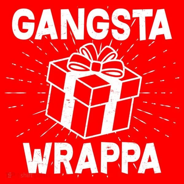 Funny Christmas Gangsta Wrappa Baby Bodysuit