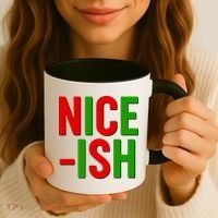 Funny Christmas Nice-ish Coffee Mug thumb 3