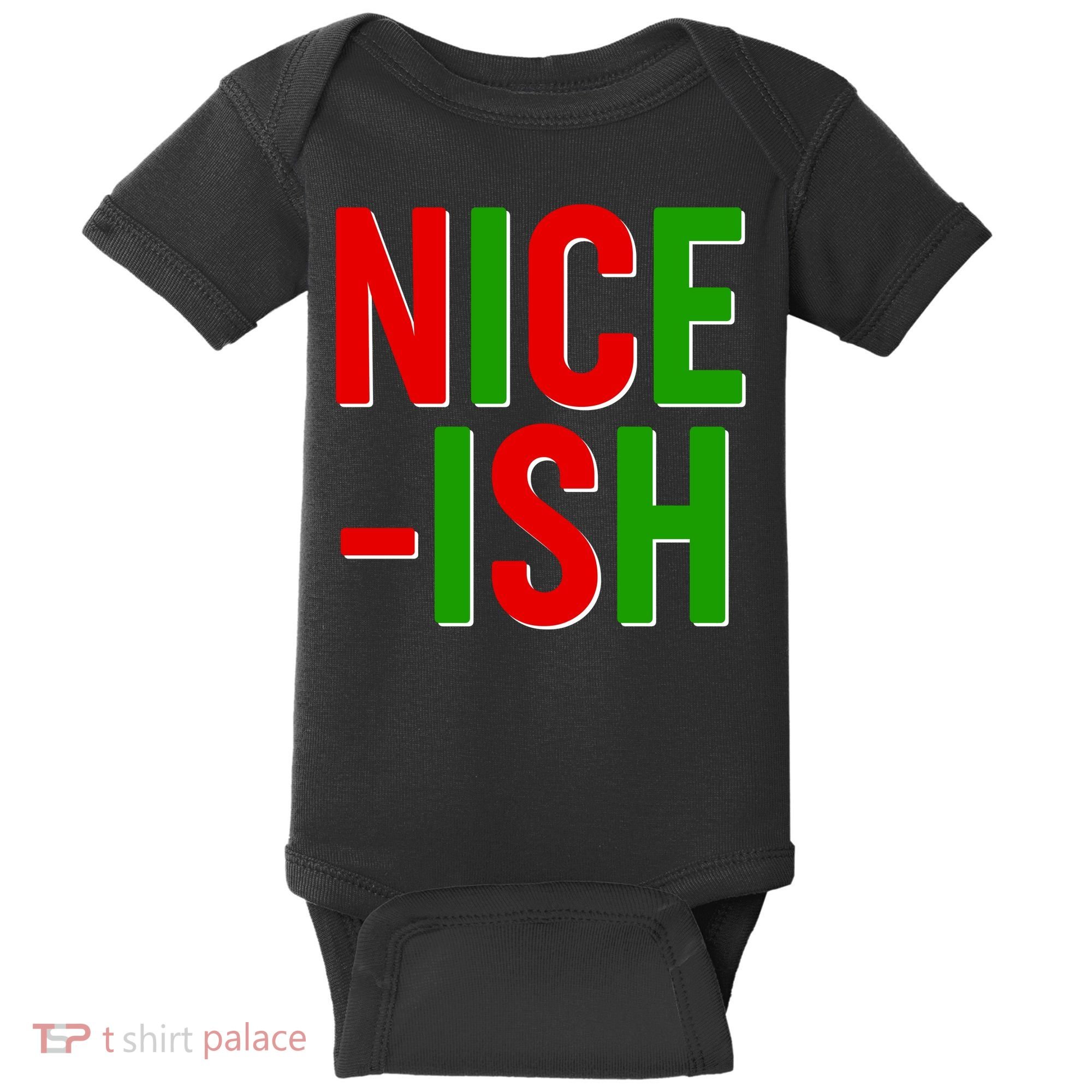 Funny Christmas Nice-ish Baby Bodysuit