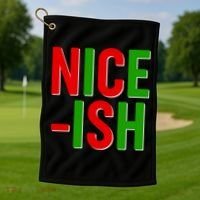 Funny Christmas Nice-ish Golf Towel thumb 1