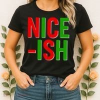 Funny Christmas Nice-ish Women's T-Shirt thumb 2