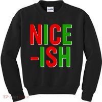Funny Christmas Nice-ish Kids Sweatshirt thumb 0