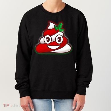Funny Christmas Poop Emoji Women's Sweatshirt