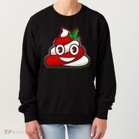 Funny Christmas Poop Emoji Women's Sweatshirt thumb 0