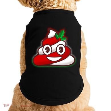 Funny Christmas Poop Emoji Doggie Tank