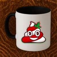 Funny Christmas Poop Emoji Coffee Mug thumb 2