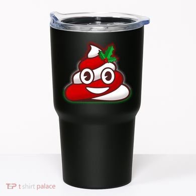 Funny Christmas Poop Emoji Tumbler