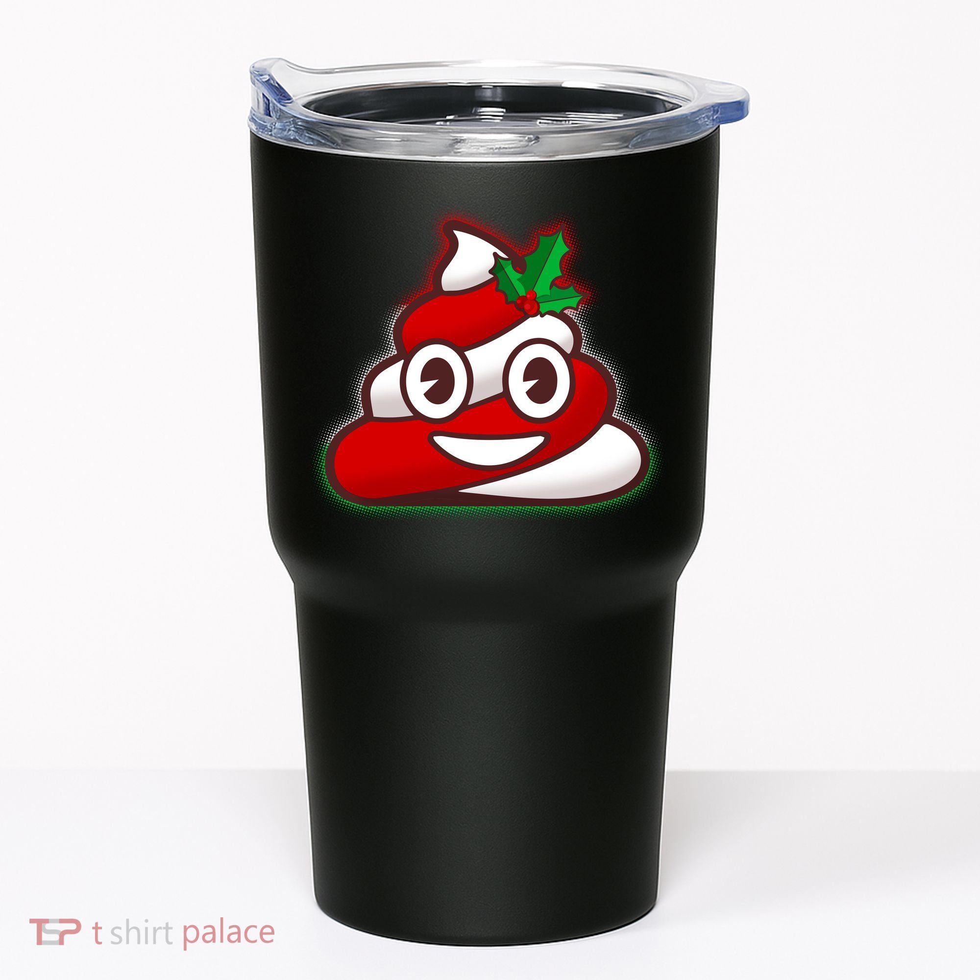 Funny Christmas Poop Emoji Tumbler