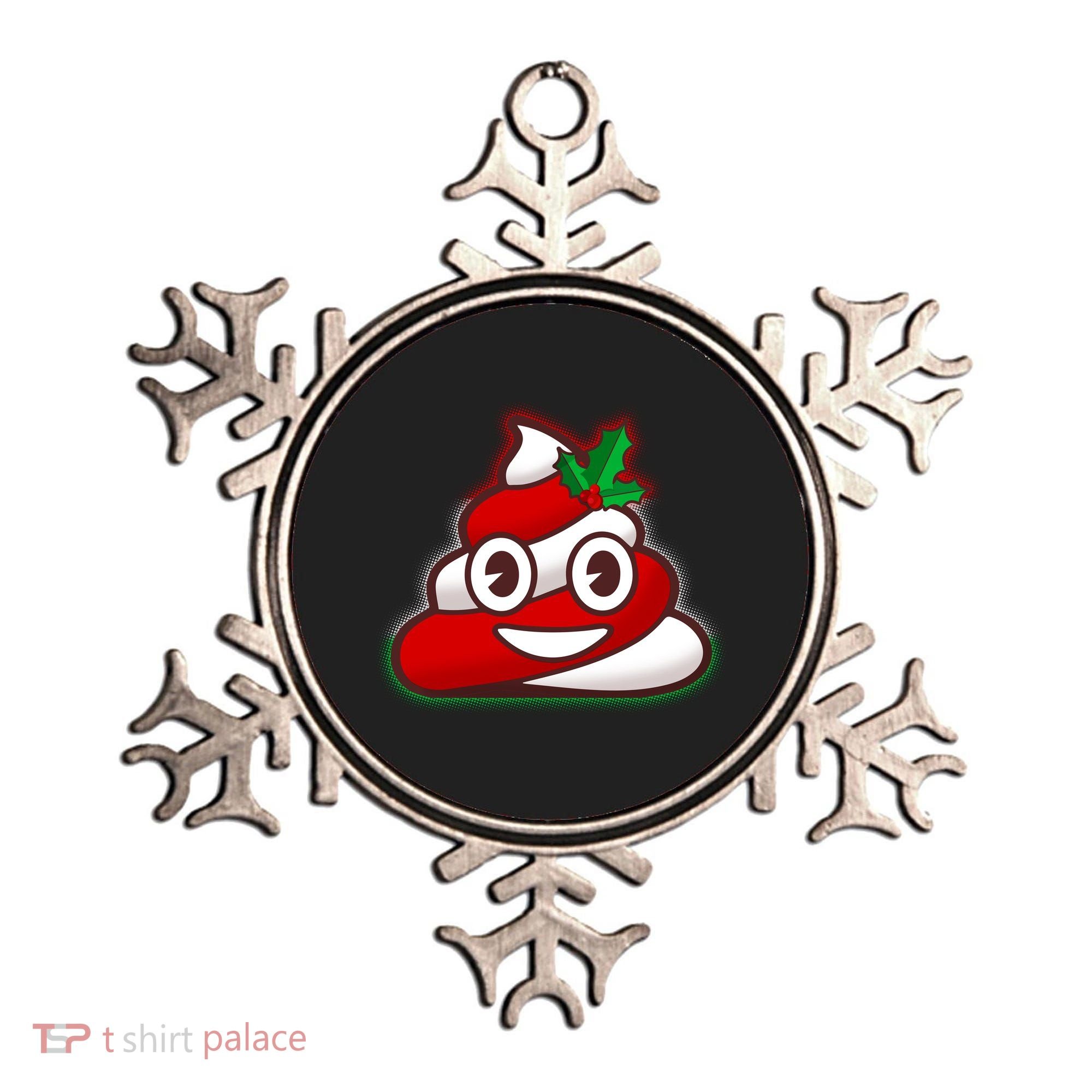 Funny Christmas Poop Emoji Ornament