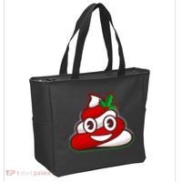 Funny Christmas Poop Emoji Tote Bag thumb 2