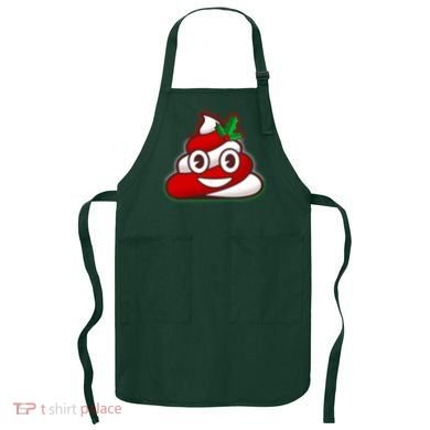 Funny Christmas Poop Emoji Apron
