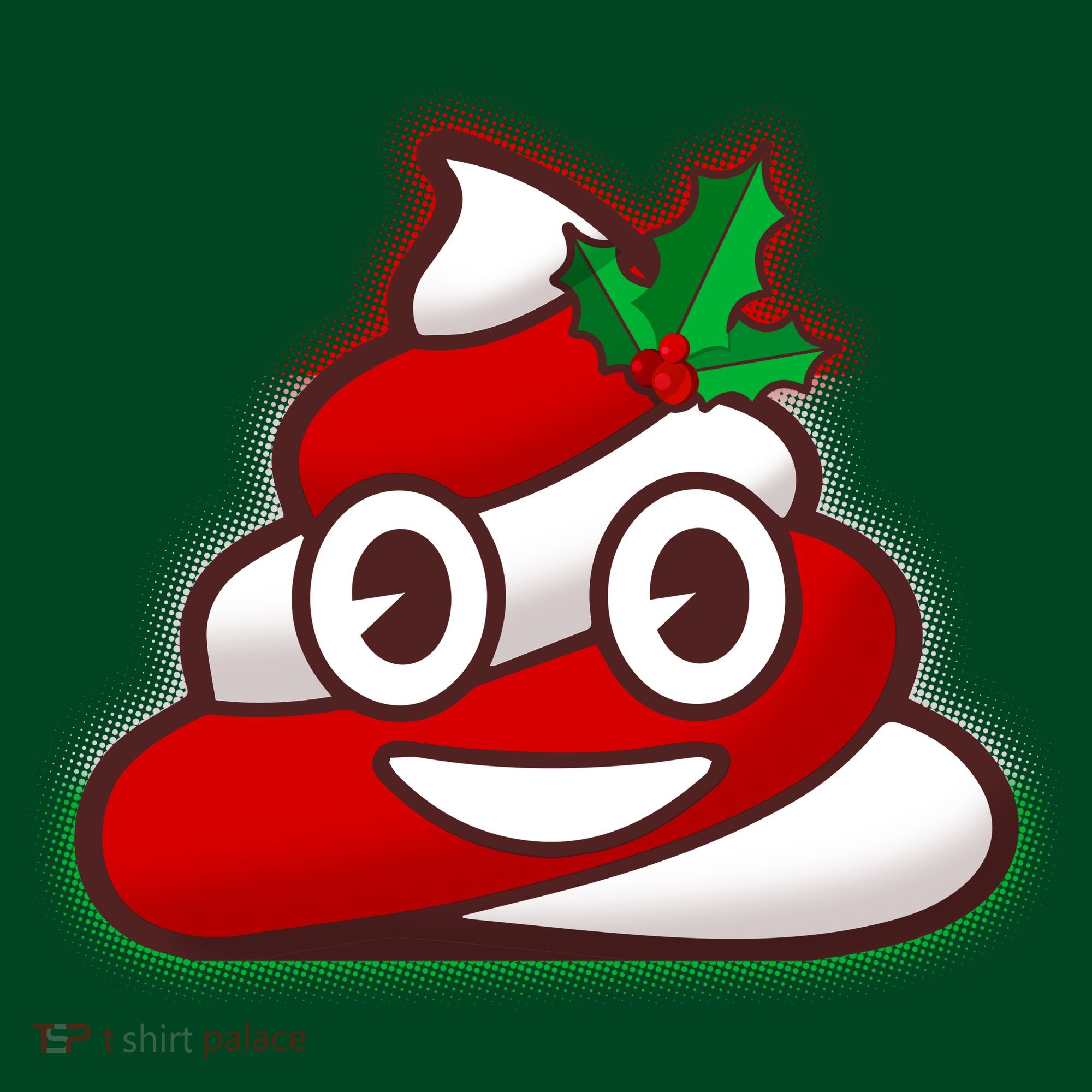 Funny Christmas Poop Emoji Apron