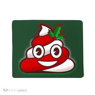 Funny Christmas Poop Emoji Mousepad