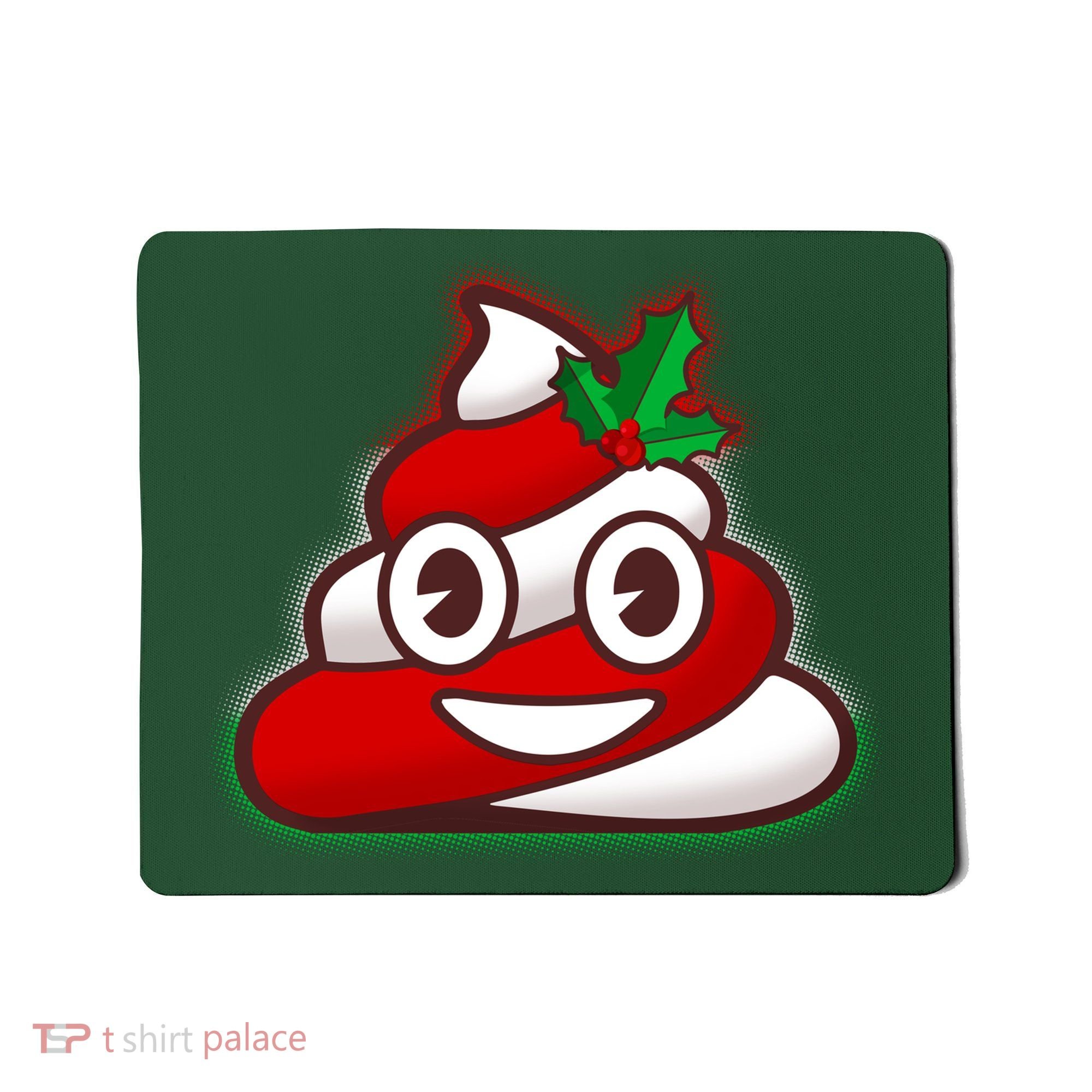 Funny Christmas Poop Emoji Mousepad