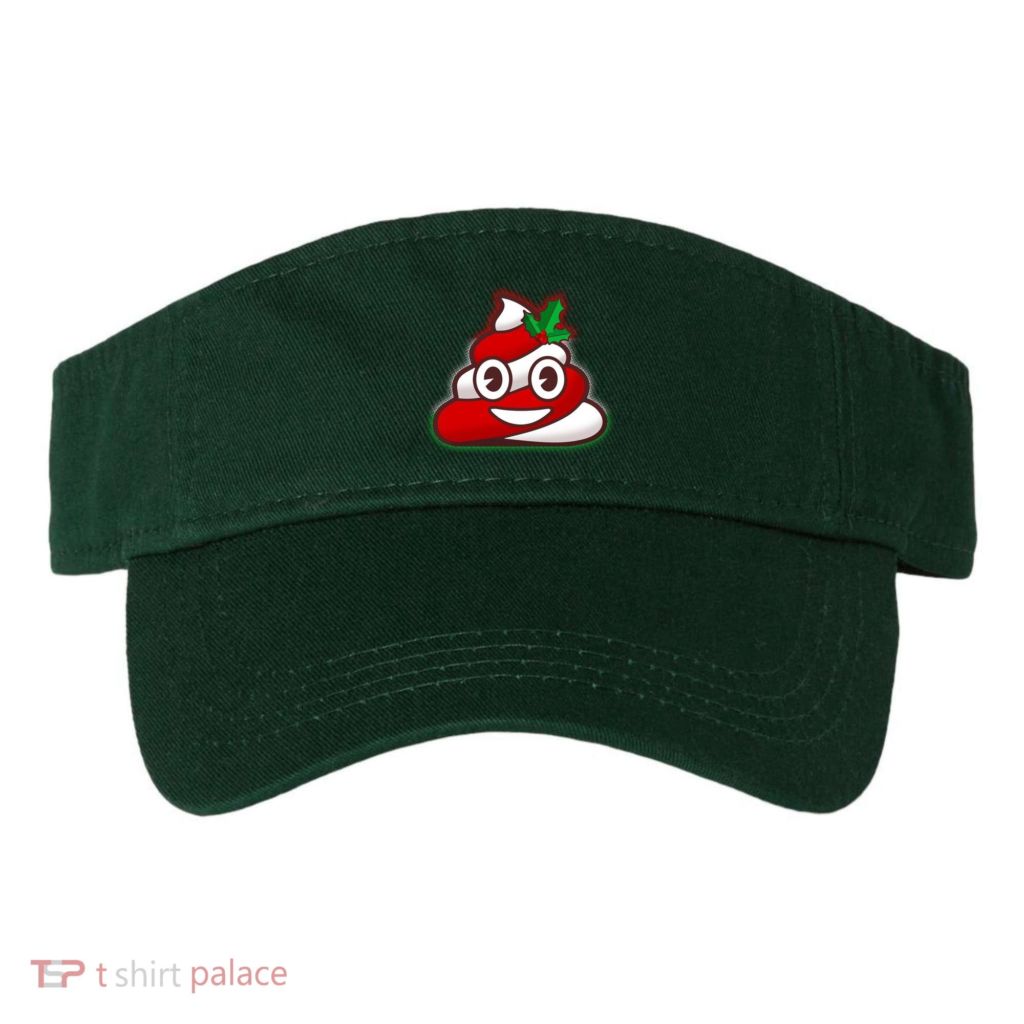 Funny Christmas Poop Emoji Visor