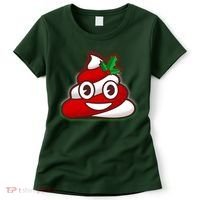 Funny Christmas Poop Emoji Women's T-Shirt thumb 0