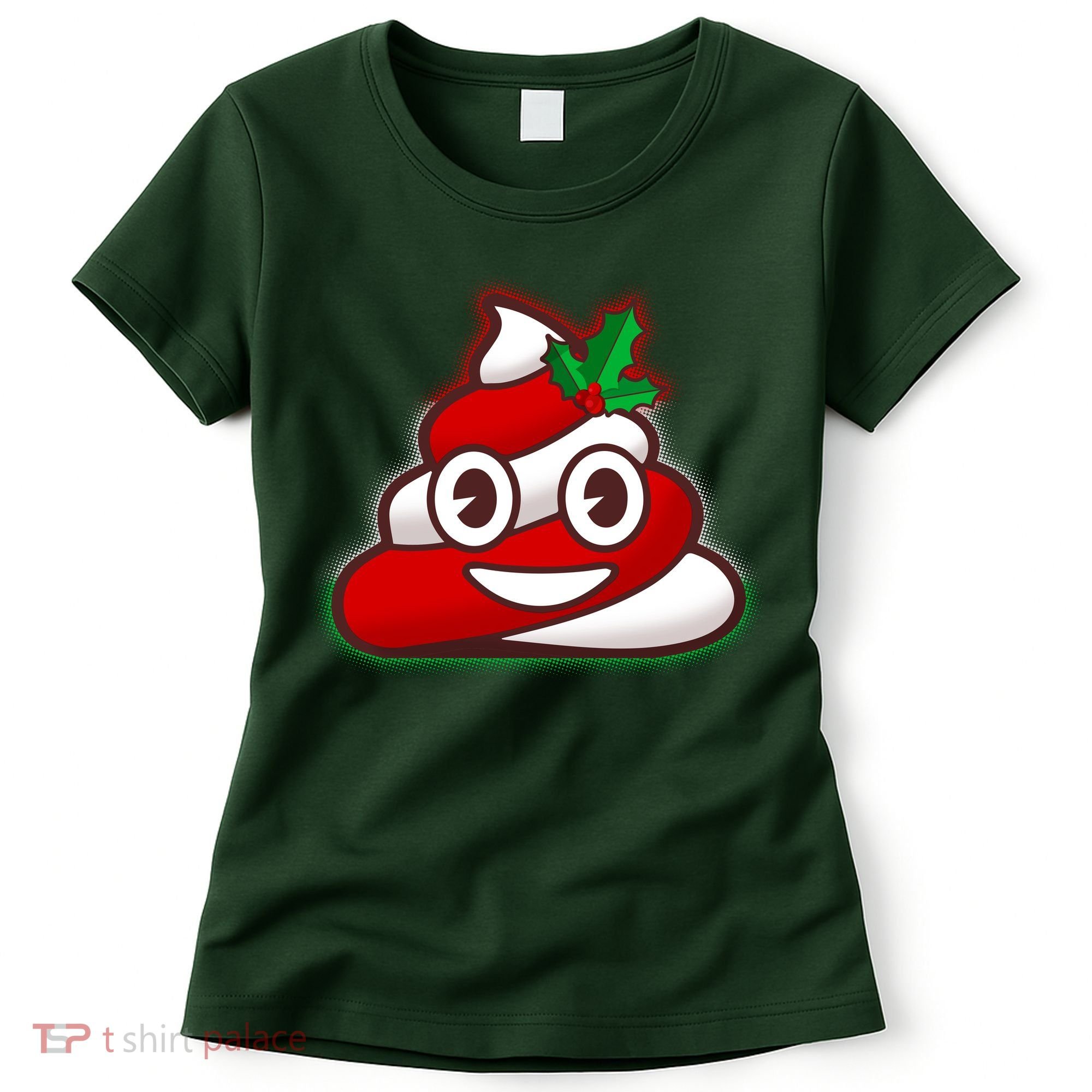 Funny Christmas Poop Emoji Women's T-Shirt