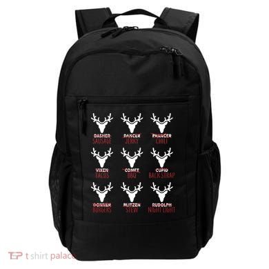 Funny Christmas Reindeer Names Backpack