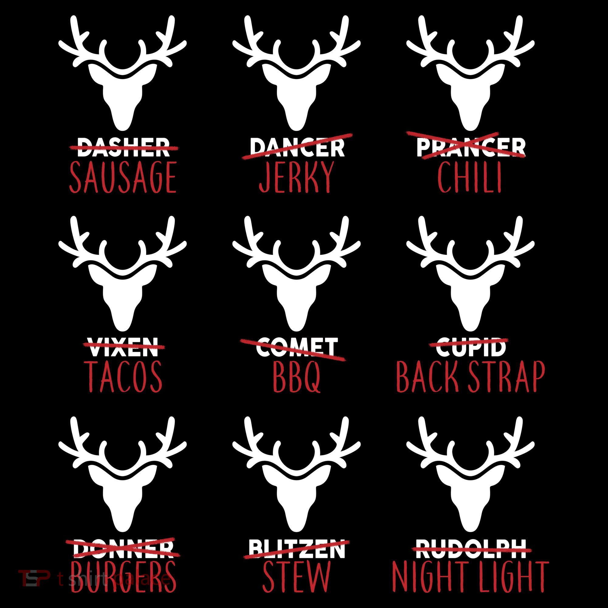 Funny Christmas Reindeer Names Bucket Hat