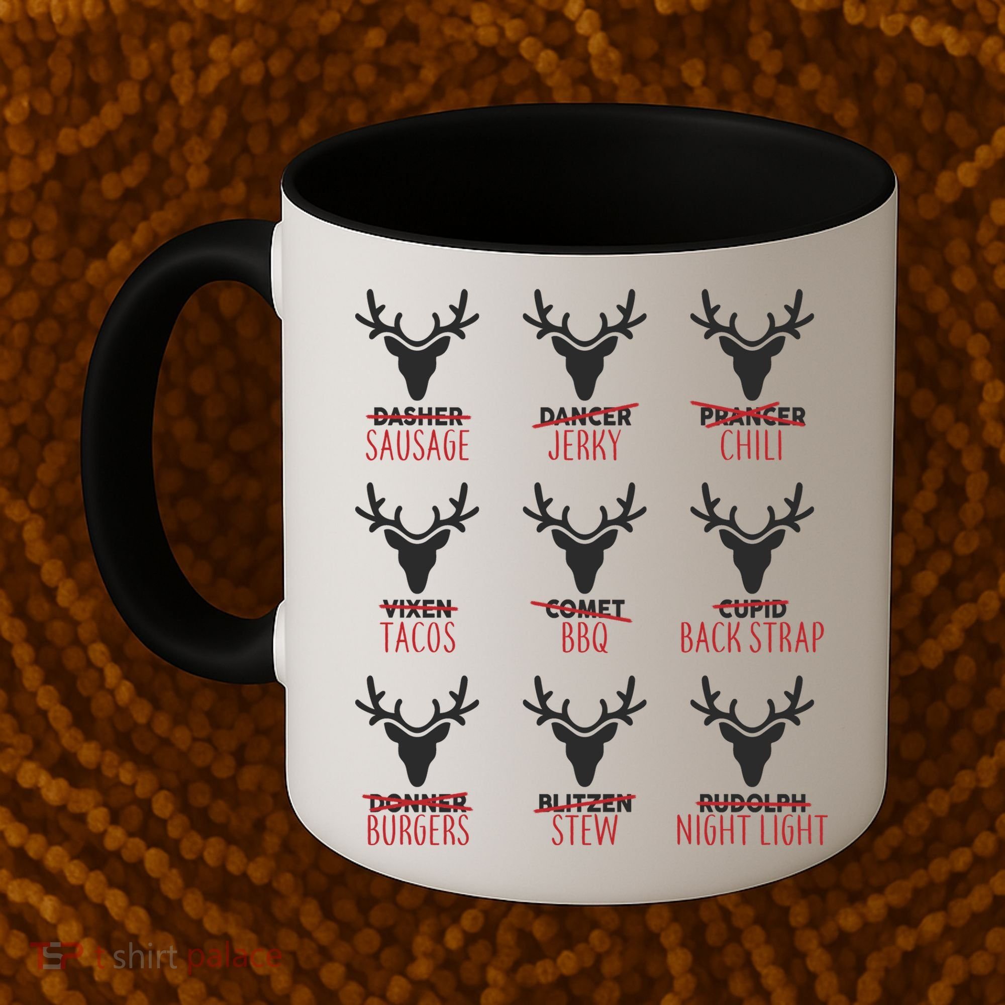 Funny Christmas Reindeer Names Coffee Mug