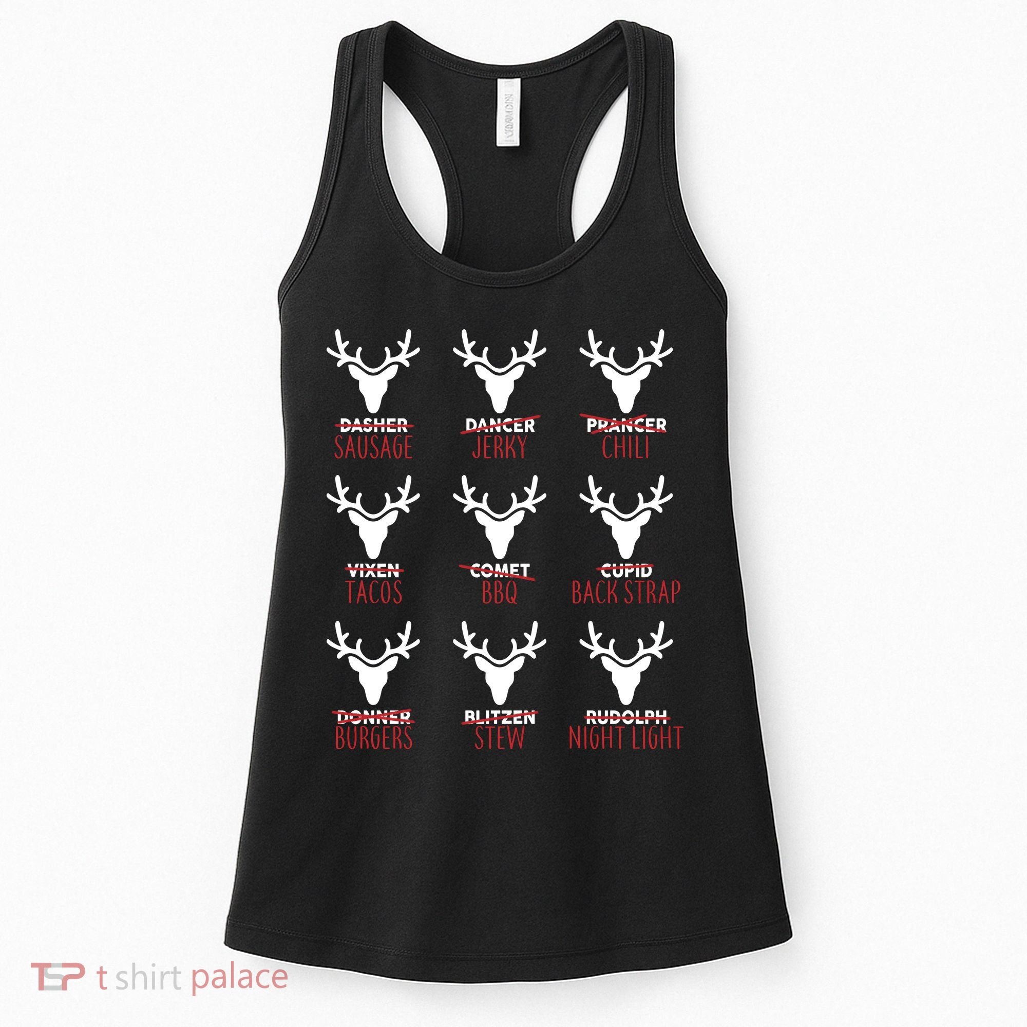 Funny Christmas Reindeer Names Women's Tank Top