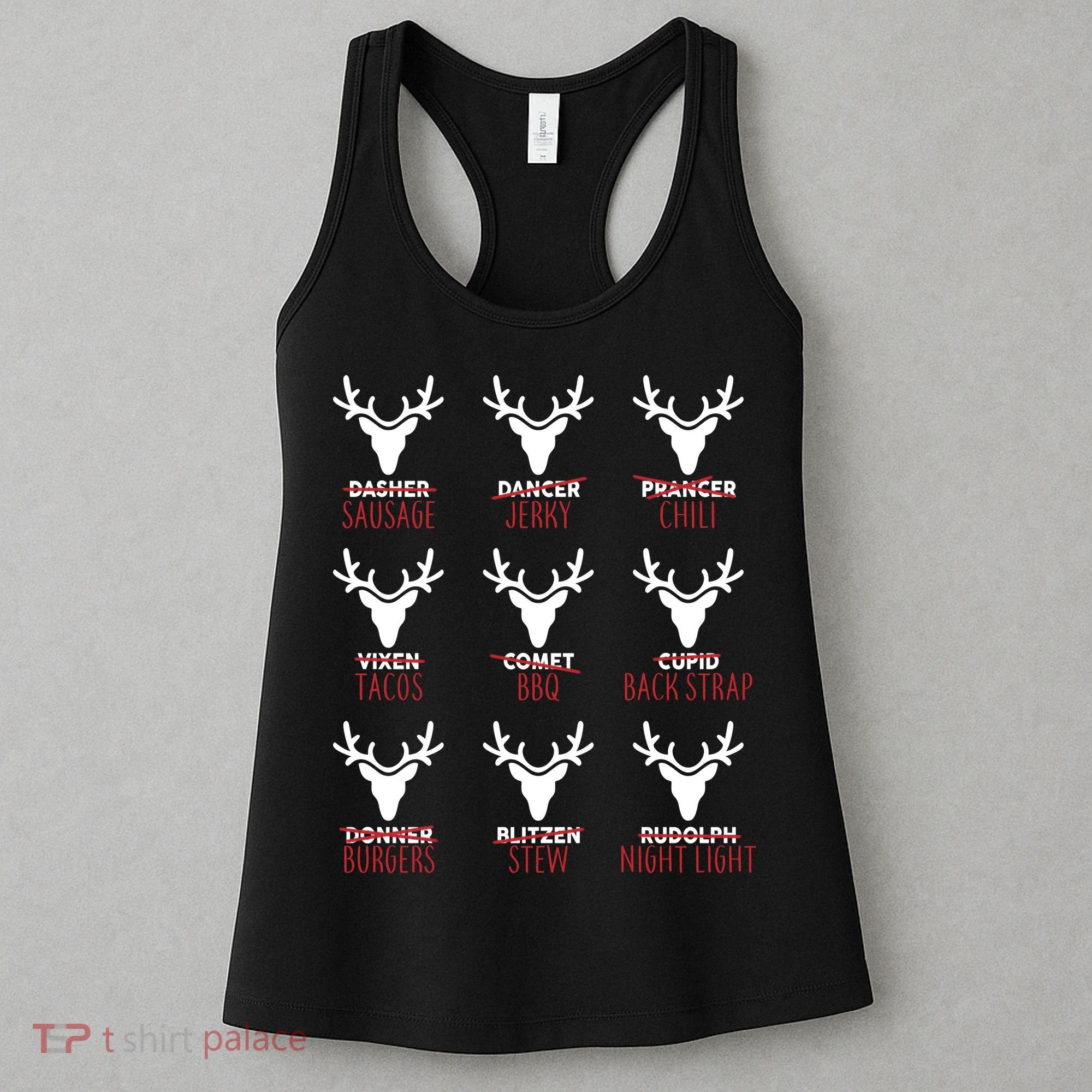 Funny Christmas Reindeer Names Women's Tank Top