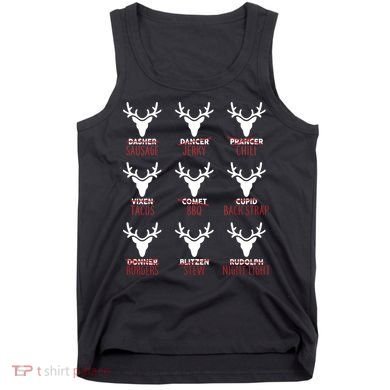 Funny Christmas Reindeer Names Tank Top