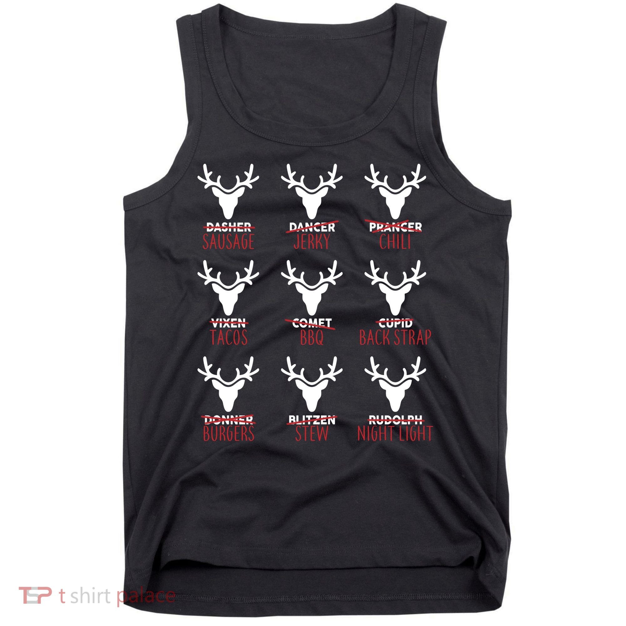 Funny Christmas Reindeer Names Tank Top