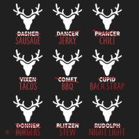 Funny Christmas Reindeer Names Golf Towel thumb 3
