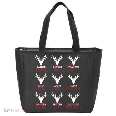 Funny Christmas Reindeer Names Tote Bag