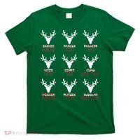 Funny Christmas Reindeer Names T-Shirt thumb 0