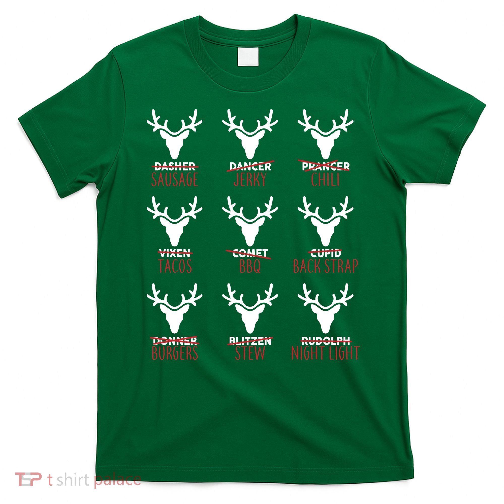 Funny Christmas Reindeer Names T-Shirt