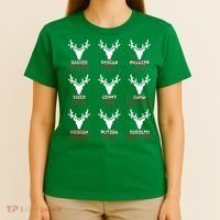 Funny Christmas Reindeer Names T-Shirt thumb 4