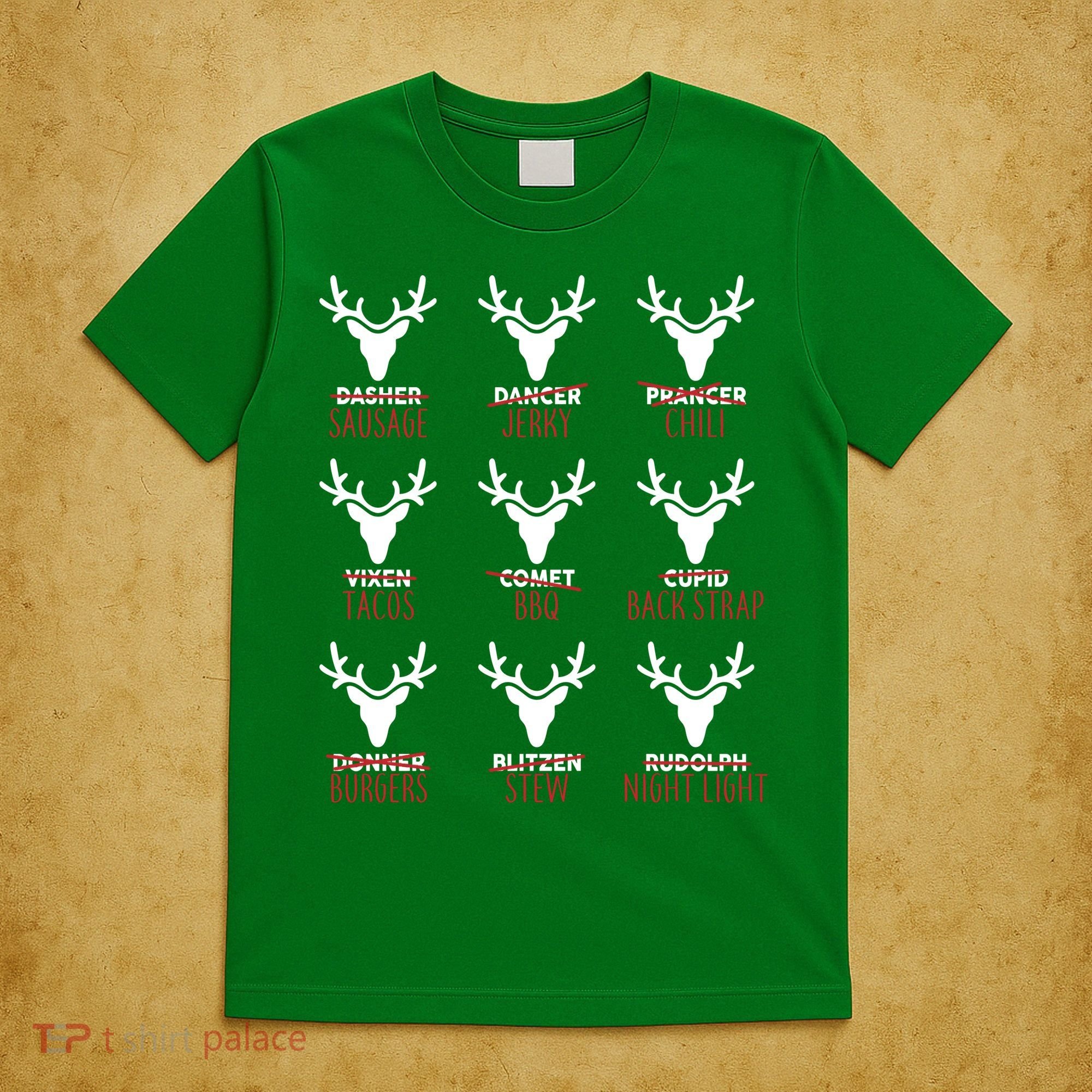 Funny Christmas Reindeer Names T-Shirt