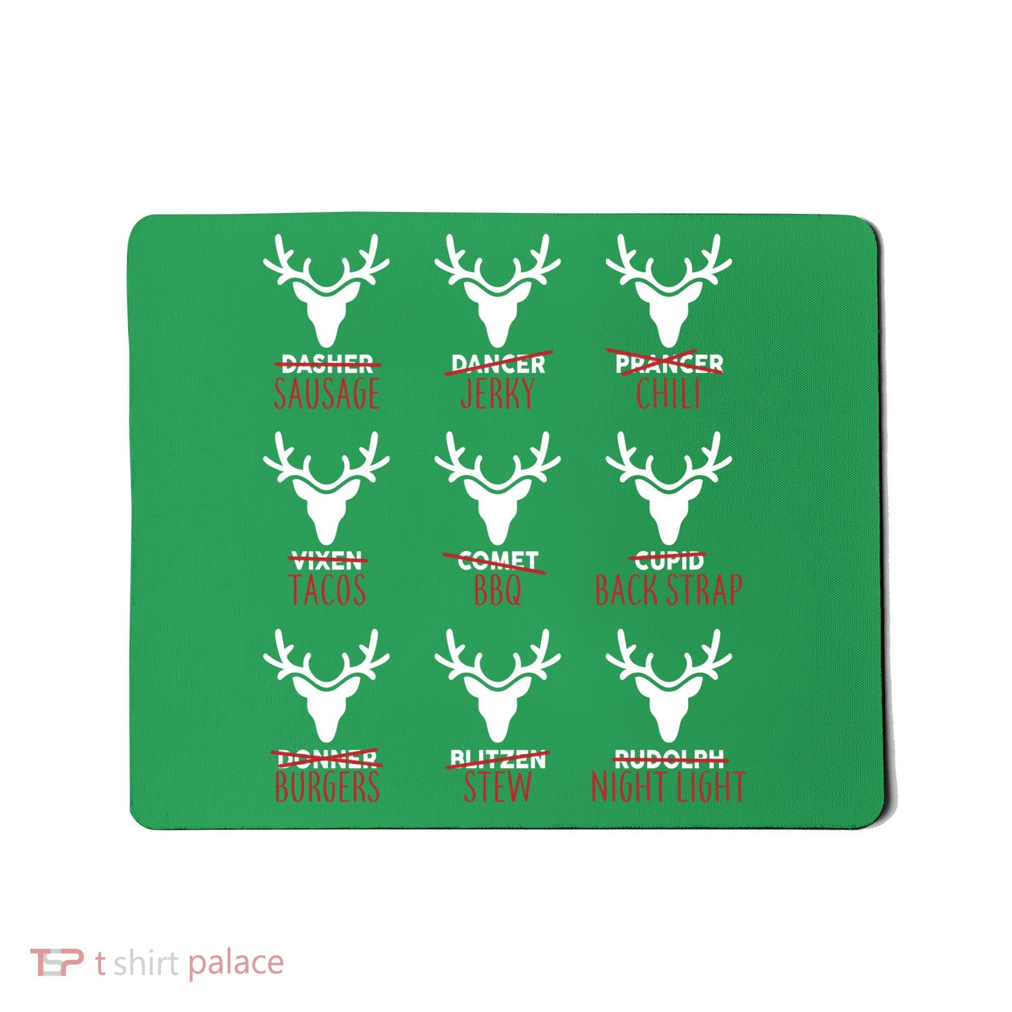 Funny Christmas Reindeer Names Mousepad