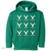 Funny Christmas Reindeer Names Toddler Hoodie thumb 0