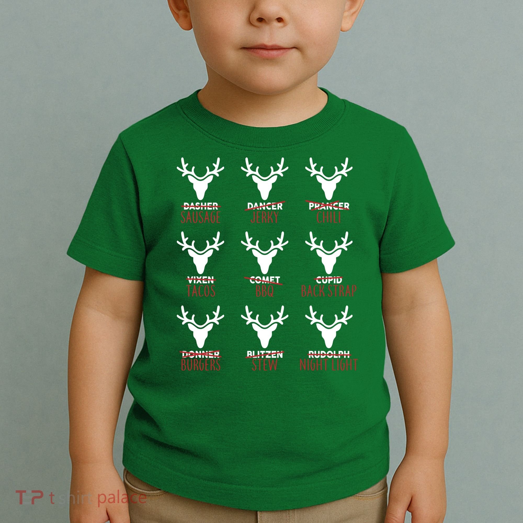 Funny Christmas Reindeer Names Toddler T-Shirt