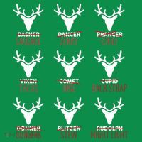 Funny Christmas Reindeer Names Women's Long Sleeve Shirt thumb 2
