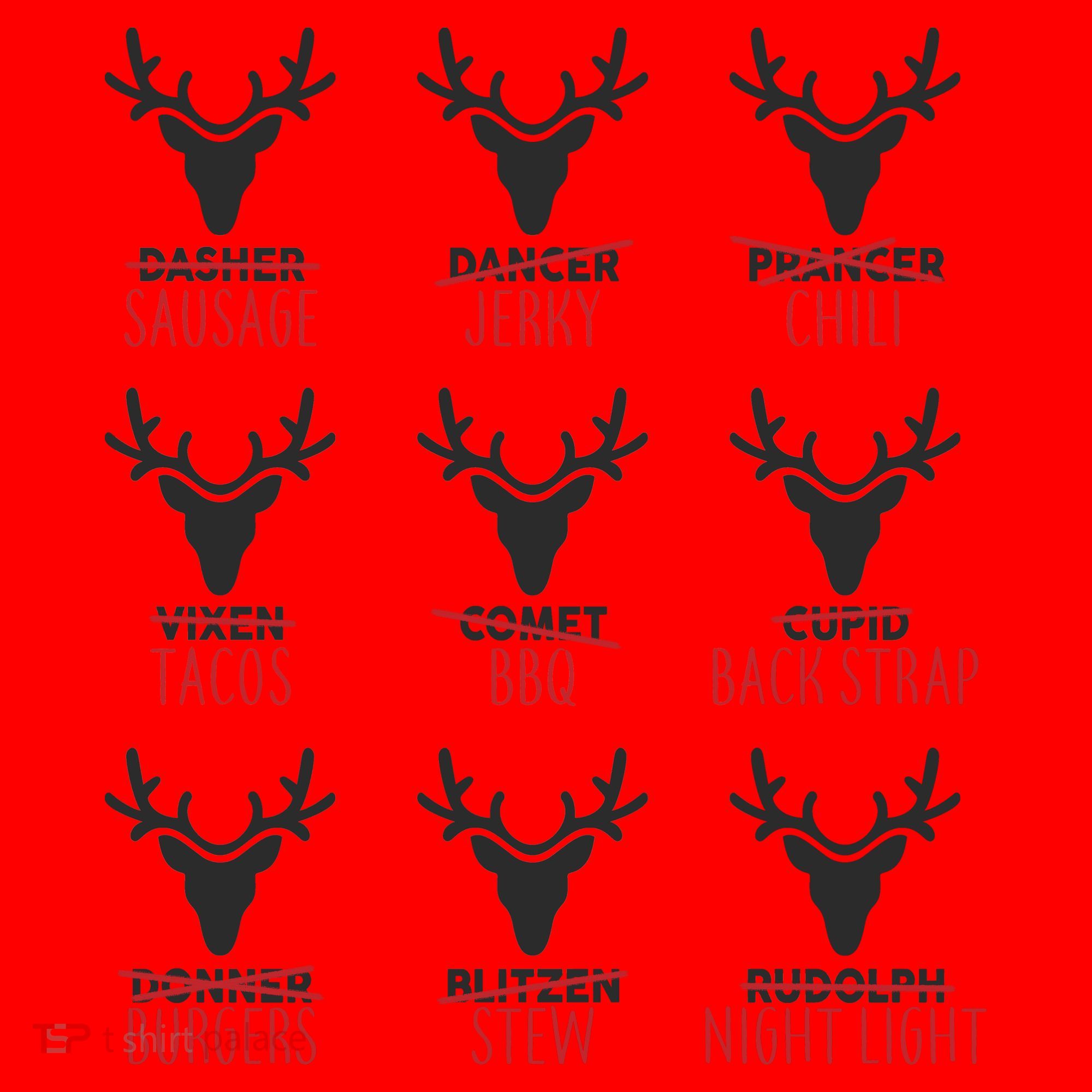 Funny Christmas Reindeer Names Santa Hat
