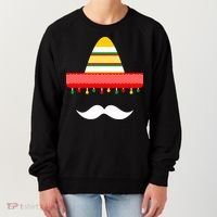 Funny Cinco De Mayo Mexican Hat Sombrero Mustache Women's Sweatshirt thumb 0