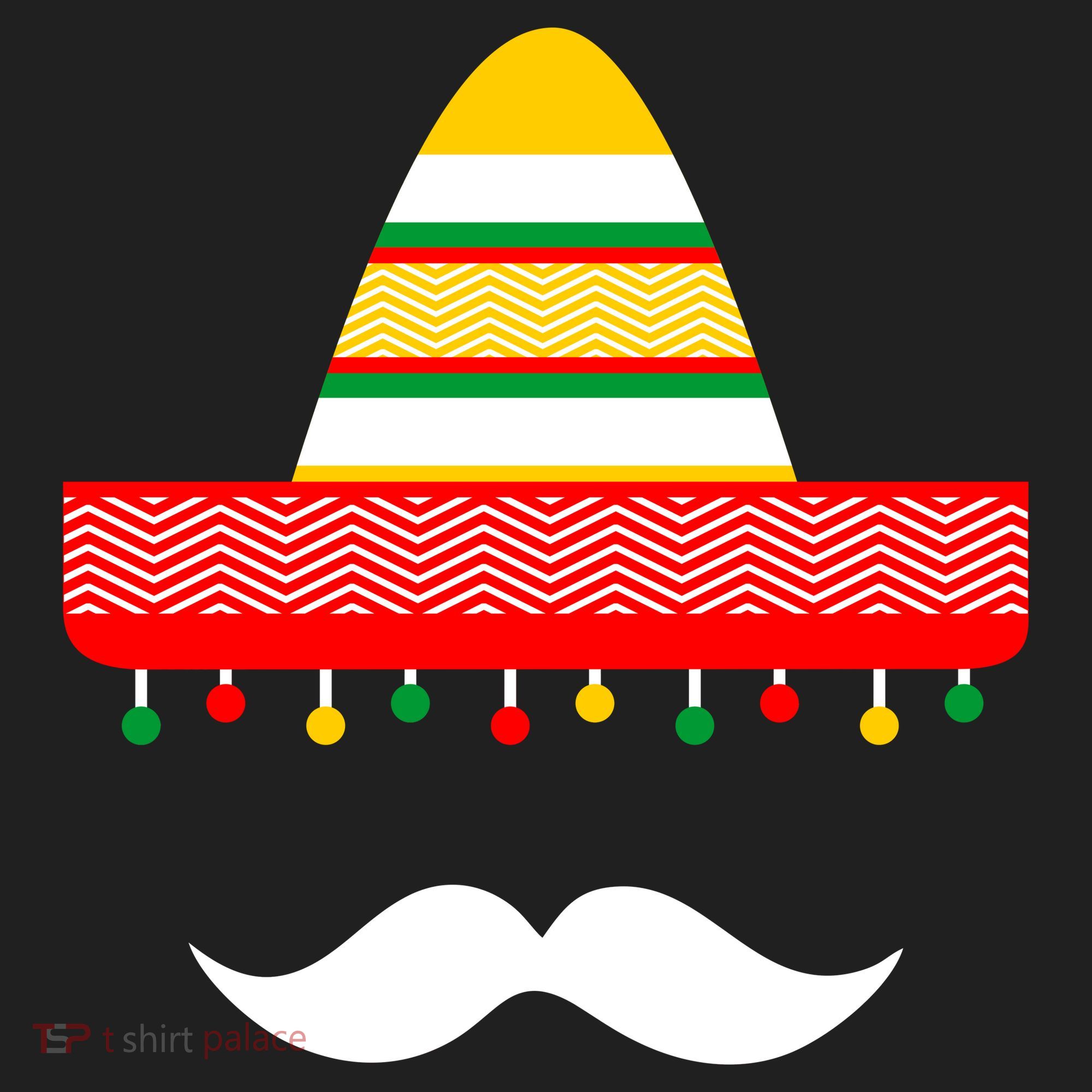 Funny Cinco De Mayo Mexican Hat Sombrero Mustache Women's Sweatshirt