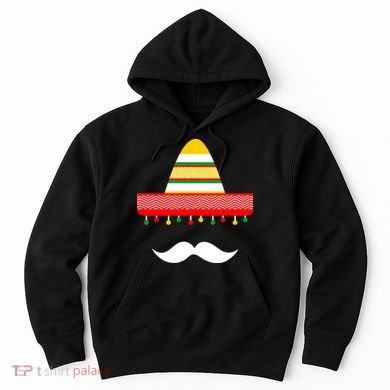 Funny Cinco De Mayo Mexican Hat Sombrero Mustache Hoodie
