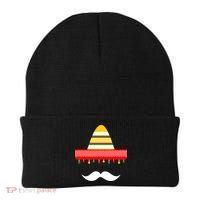 Funny Cinco De Mayo Mexican Hat Sombrero Mustache Beanie thumb 0