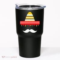 Funny Cinco De Mayo Mexican Hat Sombrero Mustache Tumbler thumb 0