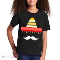 Funny Cinco De Mayo Mexican Hat Sombrero Mustache Kids T-Shirt thumb 2