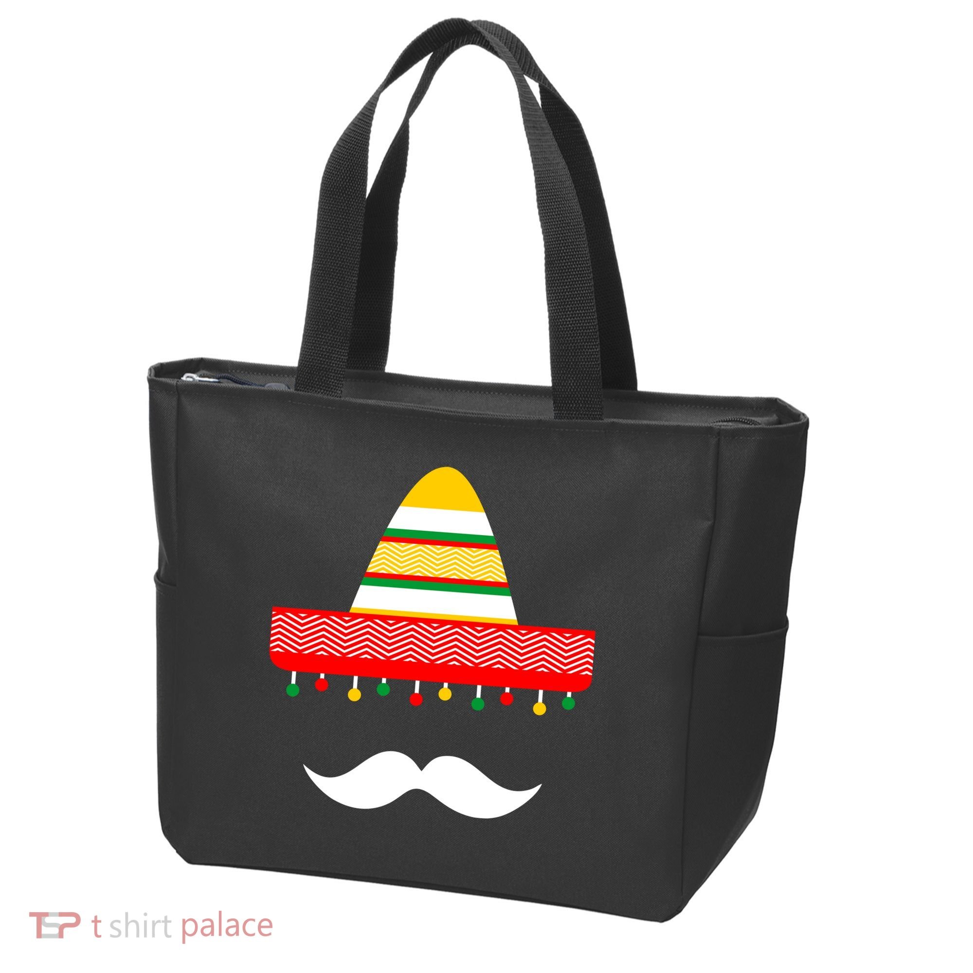 Funny Cinco De Mayo Mexican Hat Sombrero Mustache Tote Bag