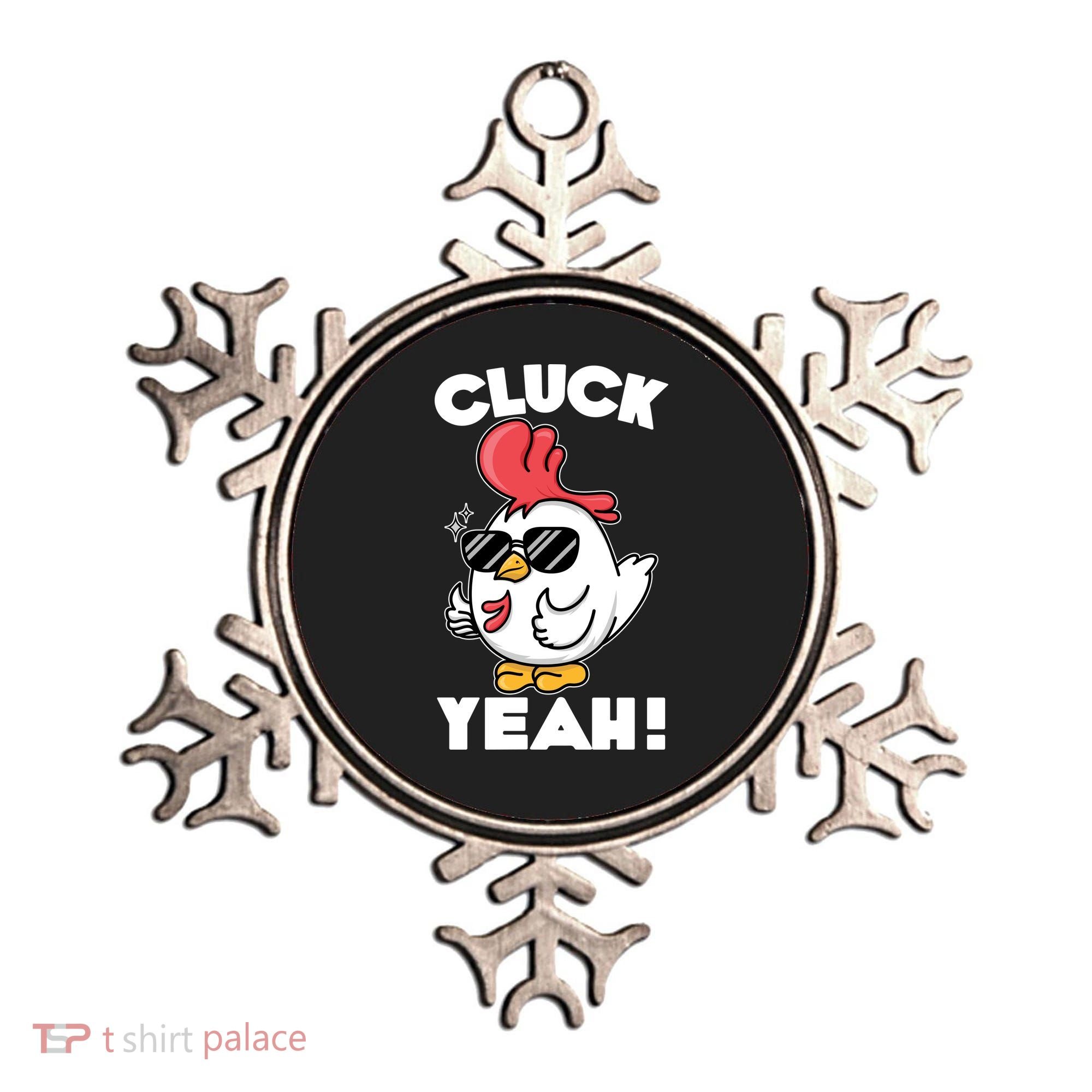 Funny Cluck Yeah! Cool Chicken Ornament