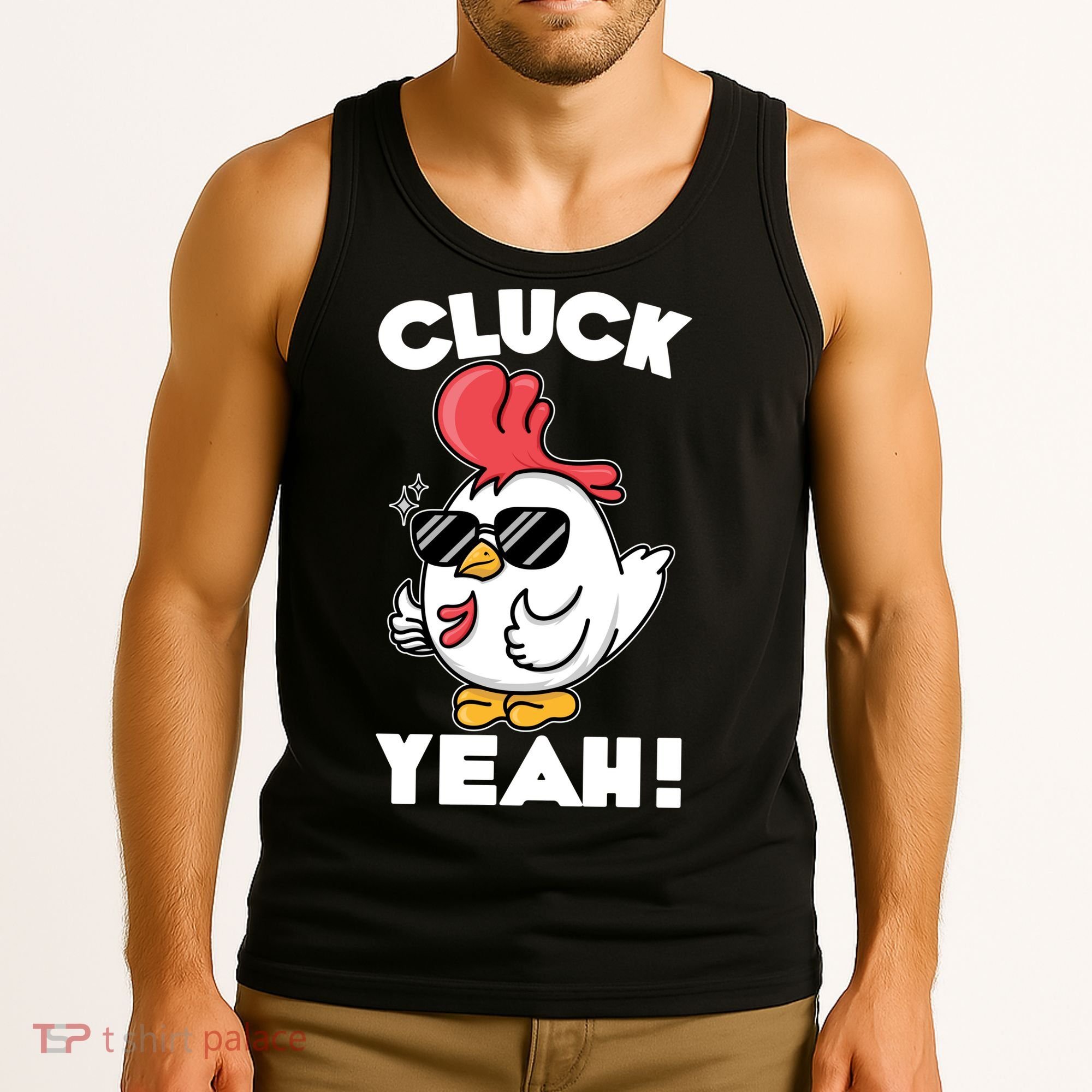Funny Cluck Yeah! Cool Chicken Tank Top